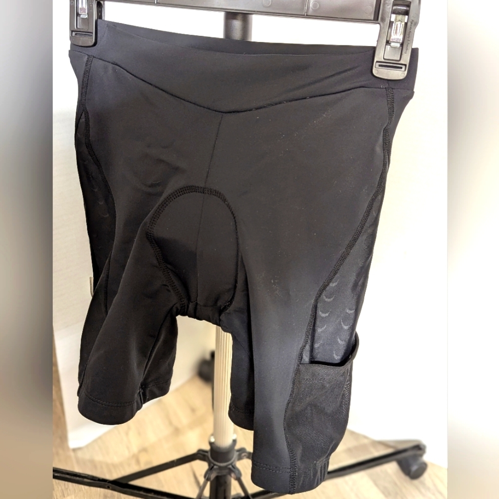 Santic Cycling Biking Padded Shorts Black Sz S Gel Grip At Leg Openings